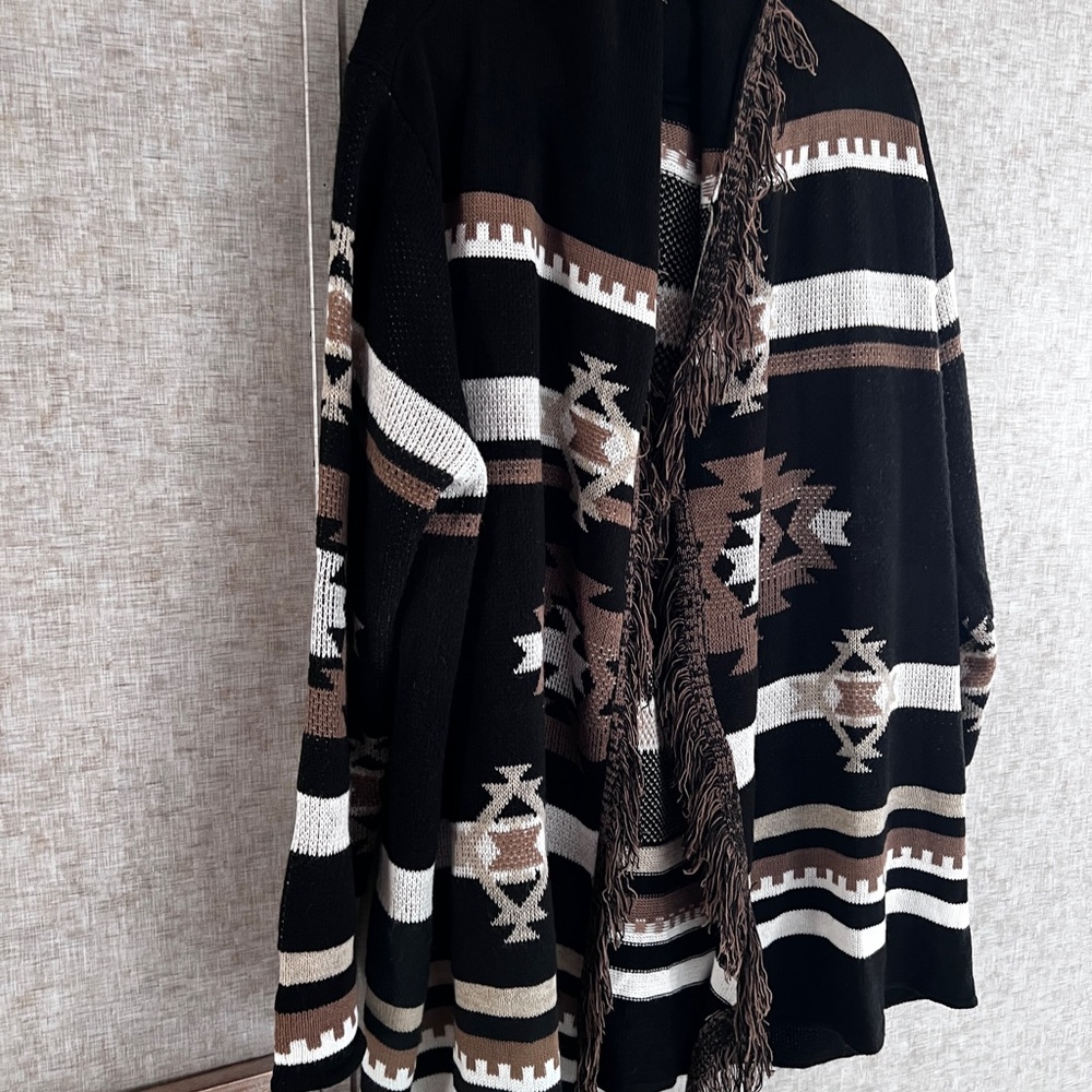 Sweater jacket with hood